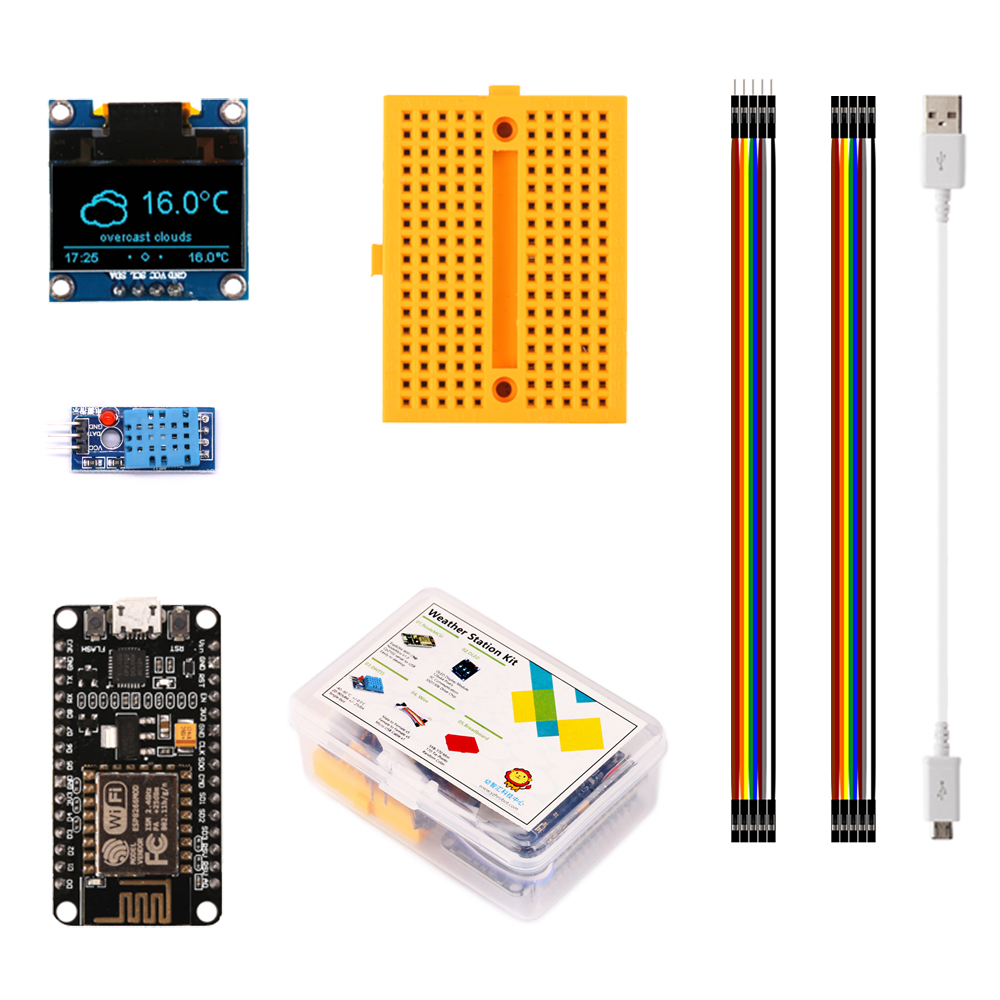 Esp8266 Nodemcu Board - ESP8266 Weerstation Diy Kit Met Temperatuur