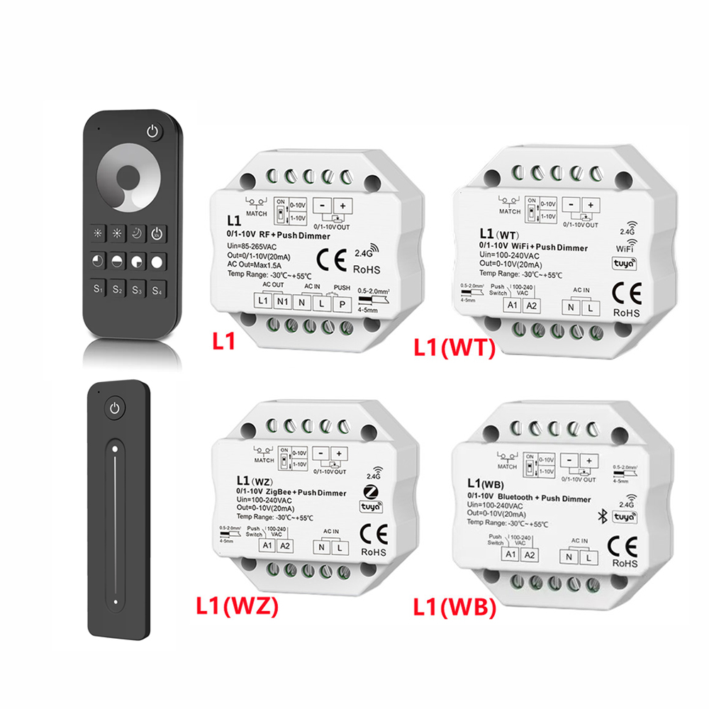 Zigbee Coordinator Stick - Skydance 0-10V LED-dimmer, bedienbaar via drukknop,