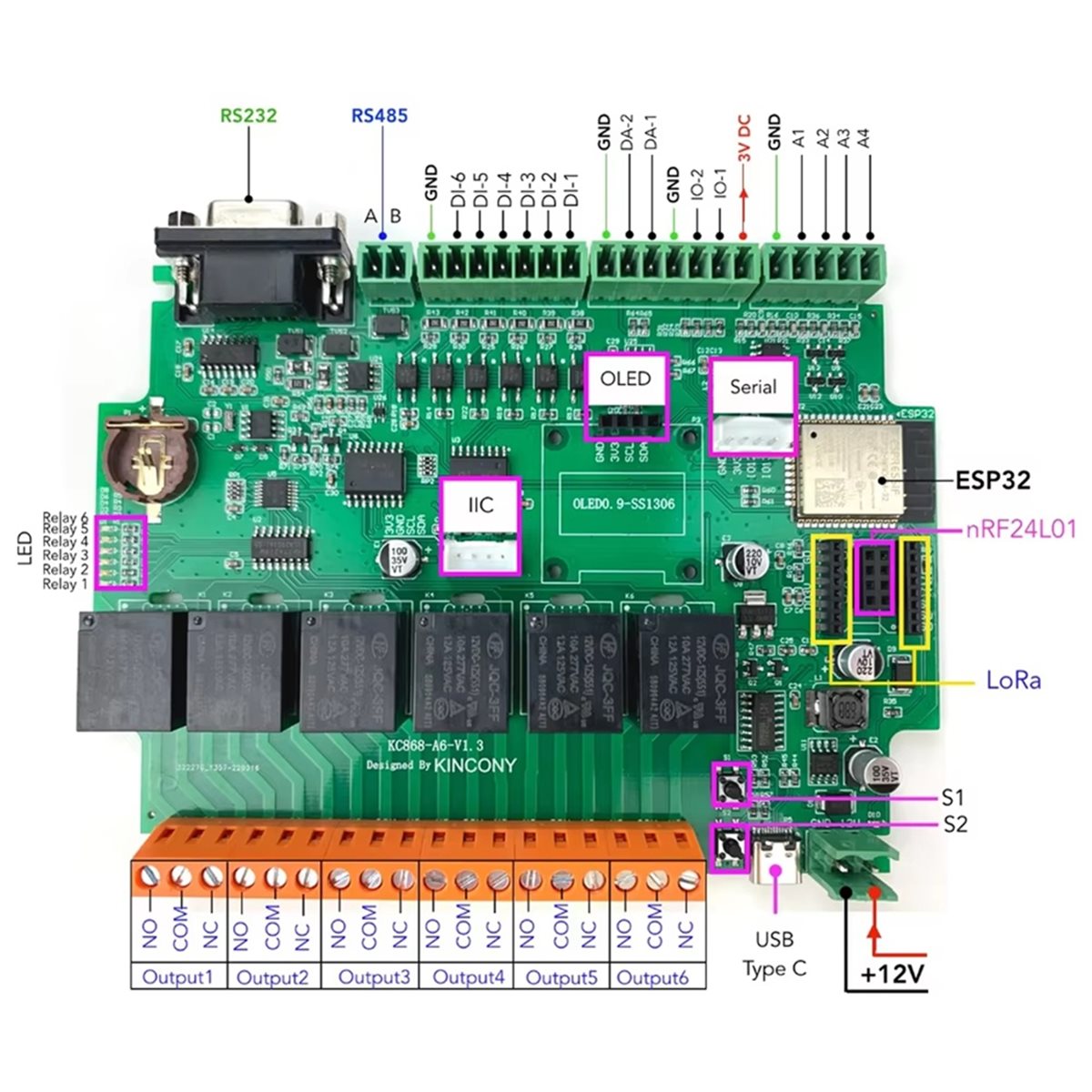 KC868-A6 ontwikkelbord MQTT We - Home Automation Systems Diy recensie en prijs